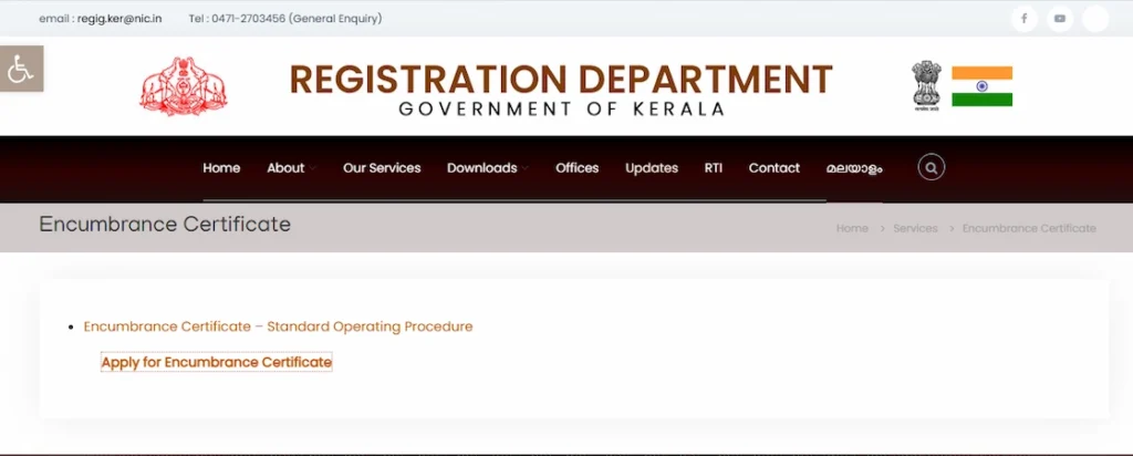 Encumbrance Certificate Process in Kerala