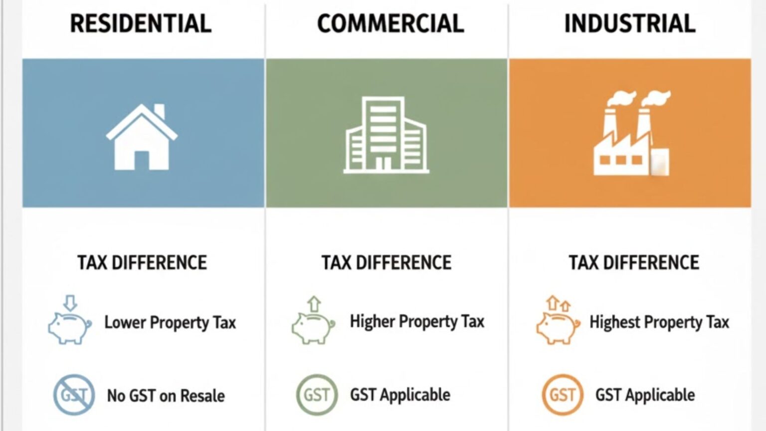 Tax Difference: Residential vs Commercial vs Industrial