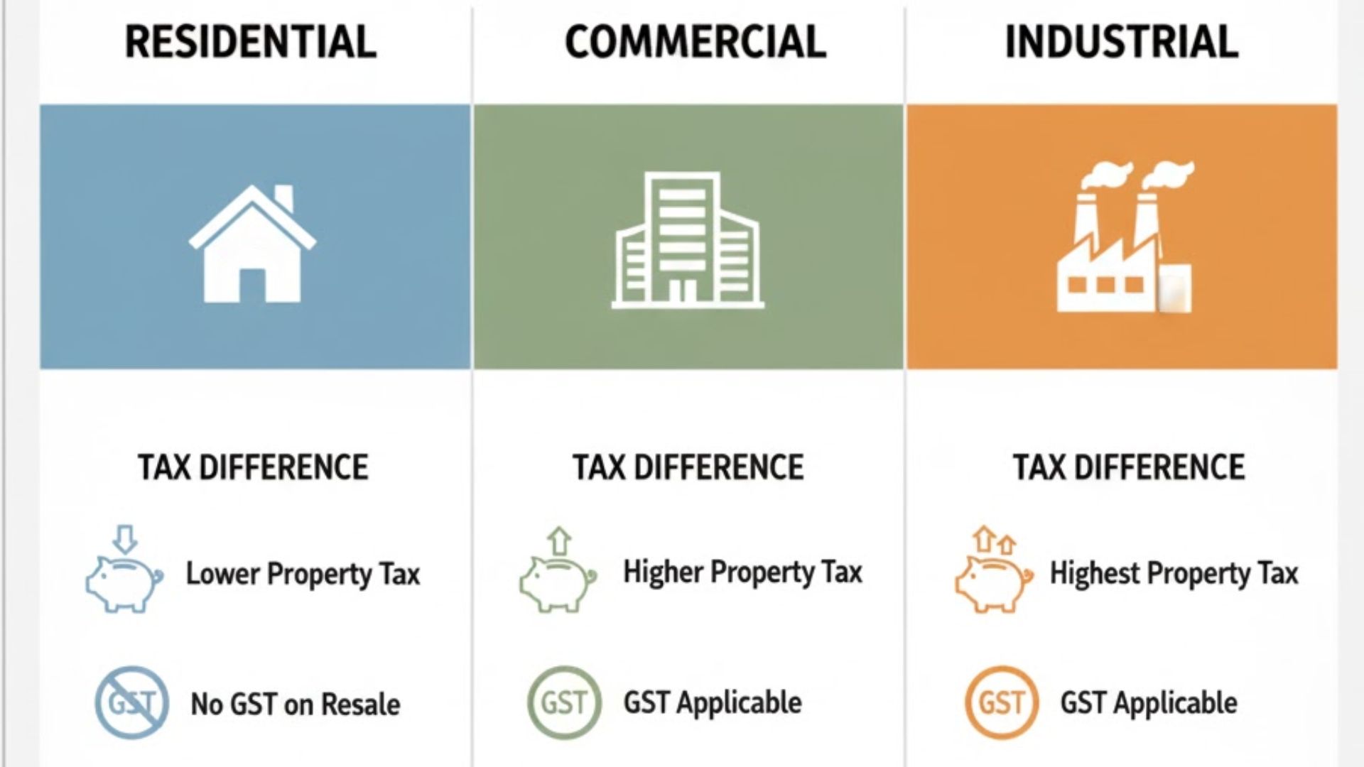 Tax Difference: Residential vs Commercial vs Industrial