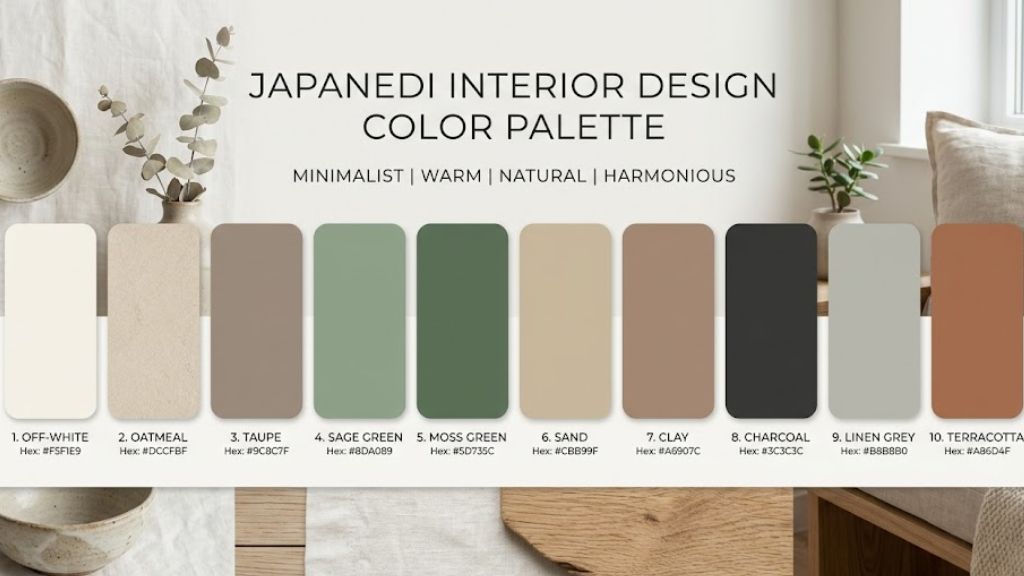Japandi Interior Design color palate